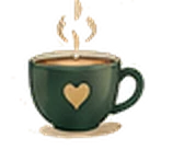 A steaming mug of coffee with a heart on the side